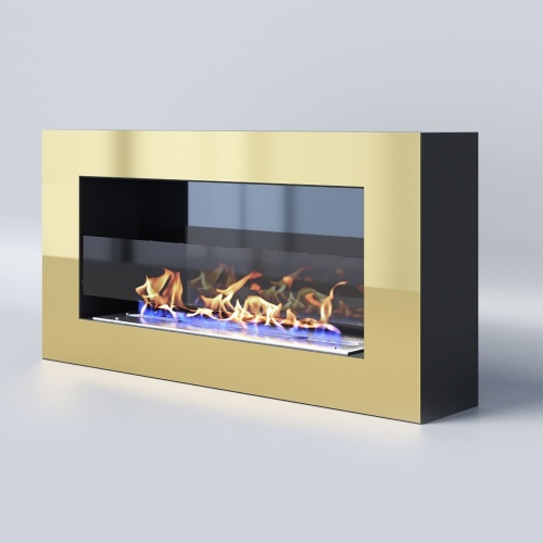 Биокамин "Русский огонь" Барокко 800N настенный с защитным и декоративным стеклом