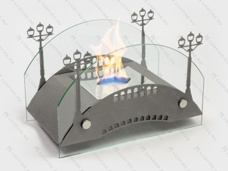 Настольный биокамин Lux Fire "Пушкинский мост" S (серебро) по цене 14 641 руб.