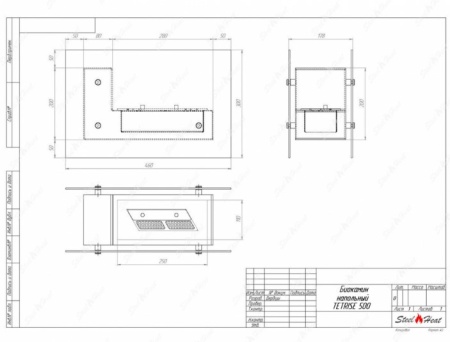 Биокамин напольный SteelHeat TETRISE 500 белый по цене 16 200 руб.