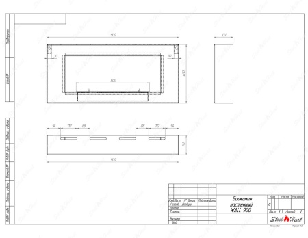 Биокамин SteelHeat WALL 900 по цене 24 900 руб.