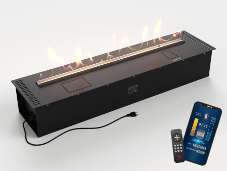 Автоматический биокамин Lux Fire Smart Flame 1100 RC Black по цене 366 850 руб.