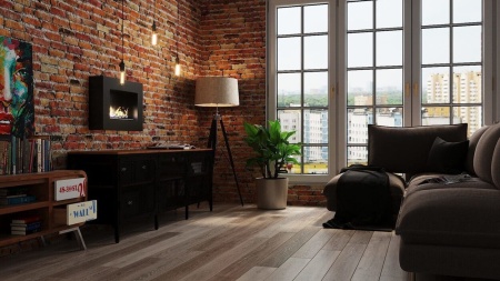 Биокамин "Русский огонь" Лофт 650N настенный с защитным стеклом по цене 20 050 руб.